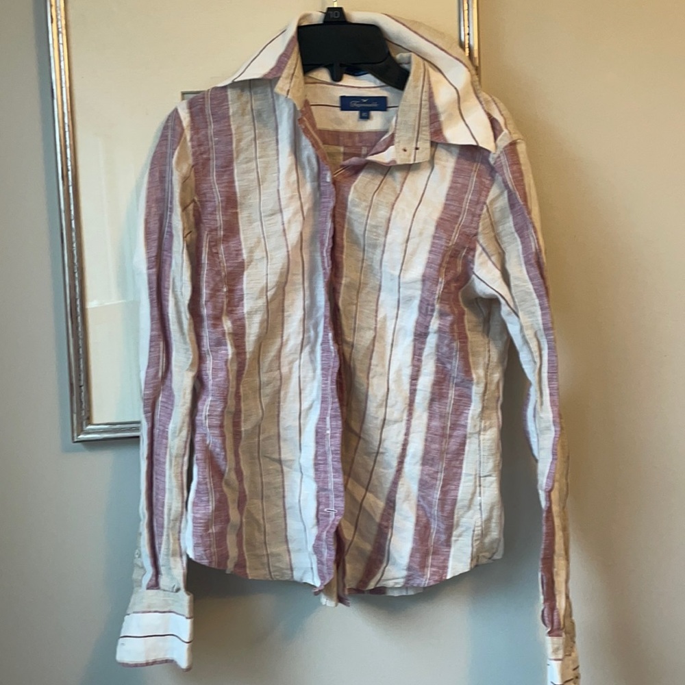 Faconnable Xs linen shirt striped